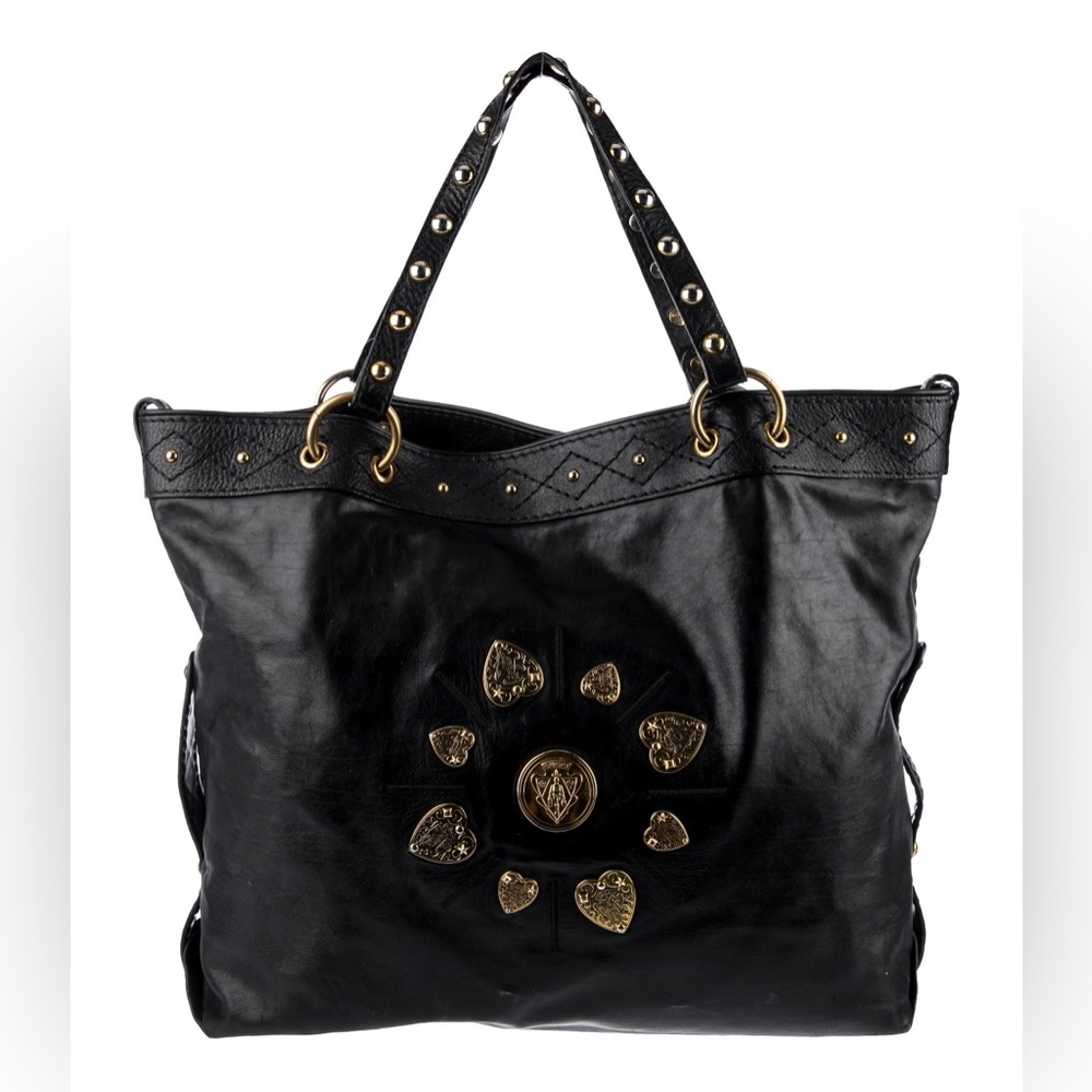 Beautiful Ex large Black Irina Babushka Leather Tote